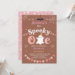 Invitación Primer cumpleaños de Halloween de personalizable e
