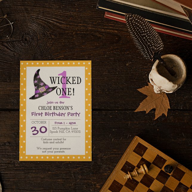 Invitación Primer cumpleaños de Halloween malvado (Subido por el creador)