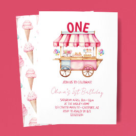 Invitación Primer cumpleaños de Ice Cream Kid