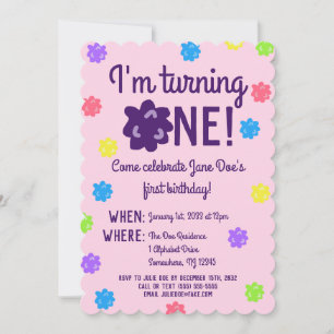 Invitación Primer cumpleaños de Konpeito