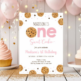 Invitación Primer cumpleaños de la Coca Rosa Uno Dulce