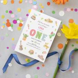 Invitación Primer cumpleaños de la colorida Fiesta Mexicana