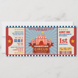 Invitación Primer cumpleaños de la entrada de entradas para e
