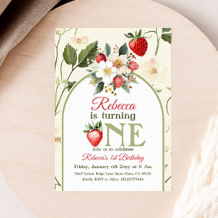 Invitación Primer cumpleaños de la mantequilla amarilla roja 