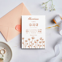 Primer cumpleaños de la moderna flor silvestre Boh