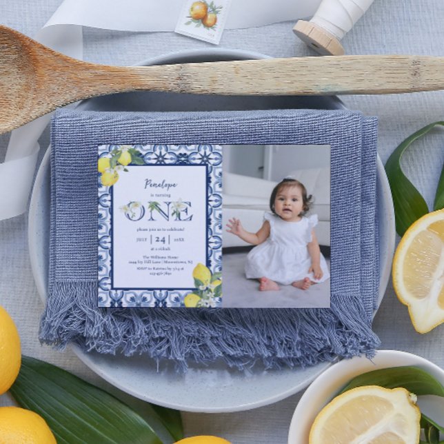 Invitación Primer cumpleaños de la Niña Mediterránea de Azule (Subido por el creador)
