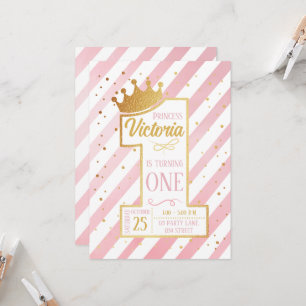 Invitación Primer cumpleaños de la Princesa