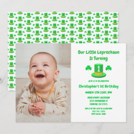 Invitación Primer cumpleaños de Little Leprechaun