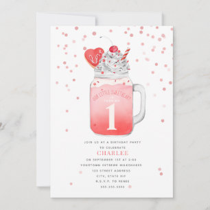 Invitación Primer cumpleaños de Little Squerido Valentine