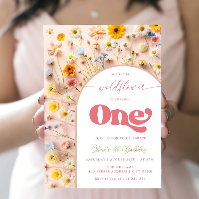 Invitación Primer Cumpleaños de Little Wildflower (Subido por el creador)