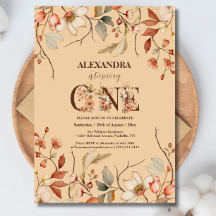 Invitación Primer cumpleaños de Little Wildflower Floral Chic