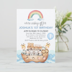 Invitación Primer cumpleaños de los chicos arcos del arco iri