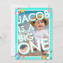 Invitación Primer cumpleaños de los chicos azules del cielo d