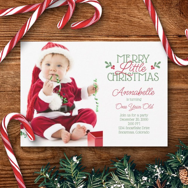 Invitación Primer cumpleaños de los navidades (Subido por el creador)