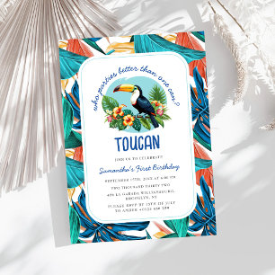 Invitación Primer cumpleaños de los vibrantes veranos tropica