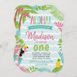 Invitación Primer cumpleaños de Luau