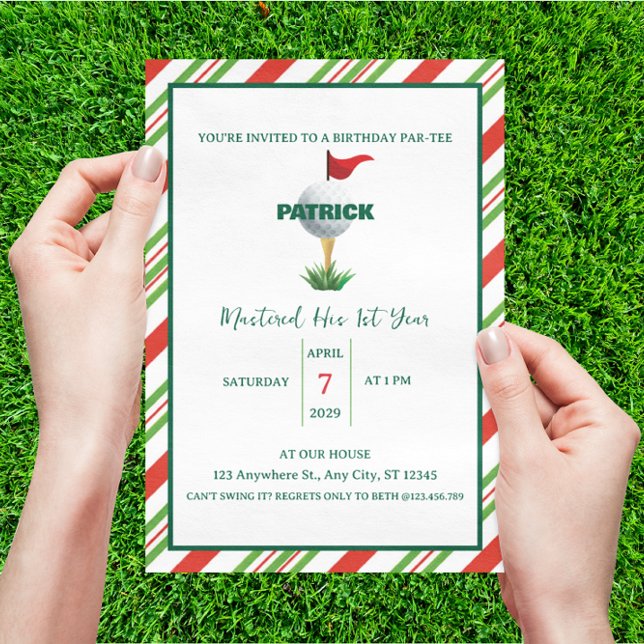 Invitación Primer cumpleaños de Master Golf Fiesta (Subido por el creador)