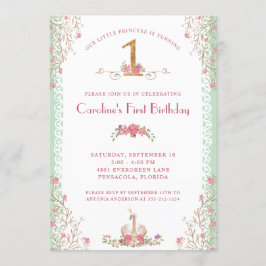 Invitación Primer cumpleaños de nuestra pequeña princesa