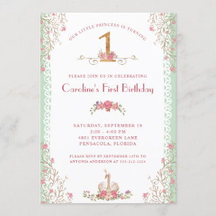 Invitación Primer cumpleaños de nuestra pequeña princesa