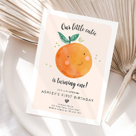 Invitación Primer cumpleaños de nuestro pequeño Naranja de Cl