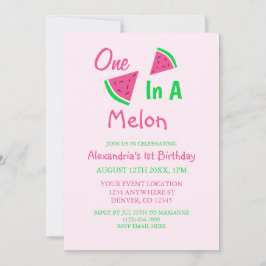Invitación Primer Cumpleaños De One In A Melon