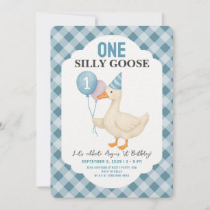 Invitación Primer cumpleaños de One Silly Goose
