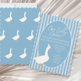 Invitación Primer cumpleaños de One Silly Goose