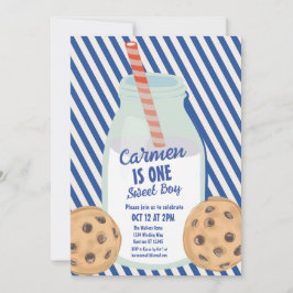 Invitación Primer cumpleaños de One Sweet Boy Cookie