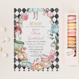Invitación Primer cumpleaños de Onederland Tea Birthday Party