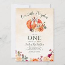 Primer cumpleaños de pequeños Chicas de calabaza