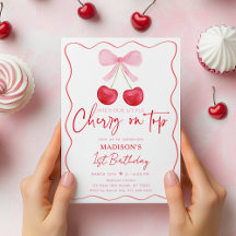 Primer cumpleaños de Pink Bow Cherry