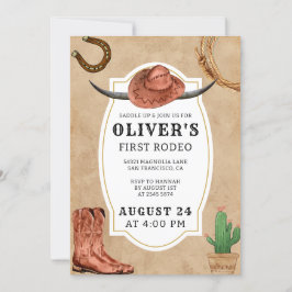 Invitación Primer cumpleaños de Rodeo