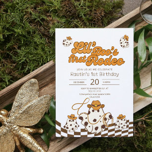 Invitación Primer cumpleaños de Rodeo de Retro Cowboy Hallowe