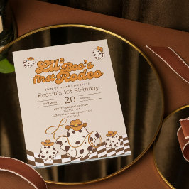 Invitación Primer cumpleaños de Rodeo de Retro Cowboy Hallowe