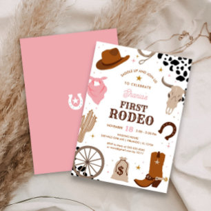 Invitación Primer cumpleaños de Rodeo Occidental Wild West Ch