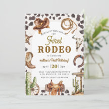 Primer cumpleaños de Rodeo Wild West Cowboy