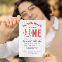 Invitación Primer cumpleaños de Rookie Baseball