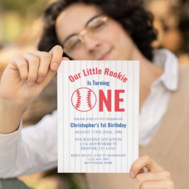 Invitación Primer cumpleaños de Rookie Baseball (Subido por el creador)