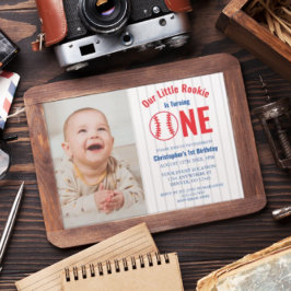 Invitación Primer cumpleaños de Rookie Baseball