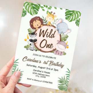 Invitación Primer cumpleaños de Safari