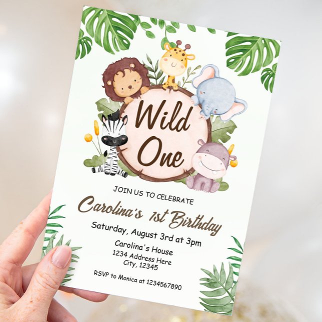 Invitación Primer cumpleaños de Safari (Subido por el creador)