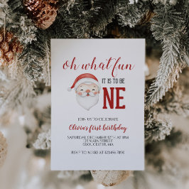 Invitación Primer cumpleaños de Santa navidad