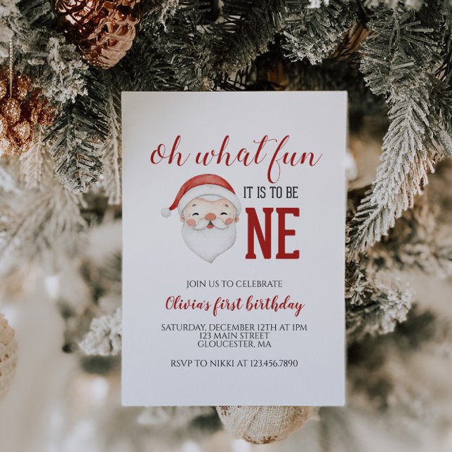 Invitación Primer cumpleaños de Santa navidad (Subido por el creador)
