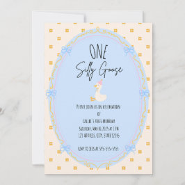 Invitación Primer cumpleaños de Silly Goose