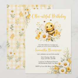 Invitación Primer Cumpleaños de Sweet Bee
