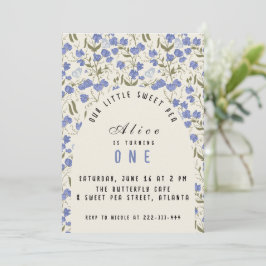 Invitación Primer cumpleaños de Sweet Little Pea chica
