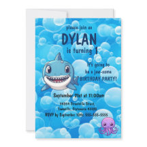 Primer cumpleaños de tiburón Fiesta de niños del O