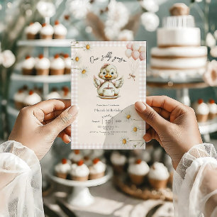 Invitación Primer cumpleaños de un Chica de una mugre