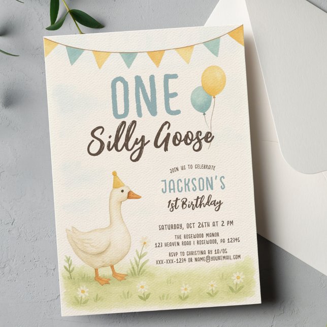 Invitación Primer cumpleaños de un chico tonto (Subido por el creador)