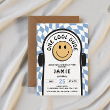 Primer cumpleaños de un Guay Dude Retro Skateboard